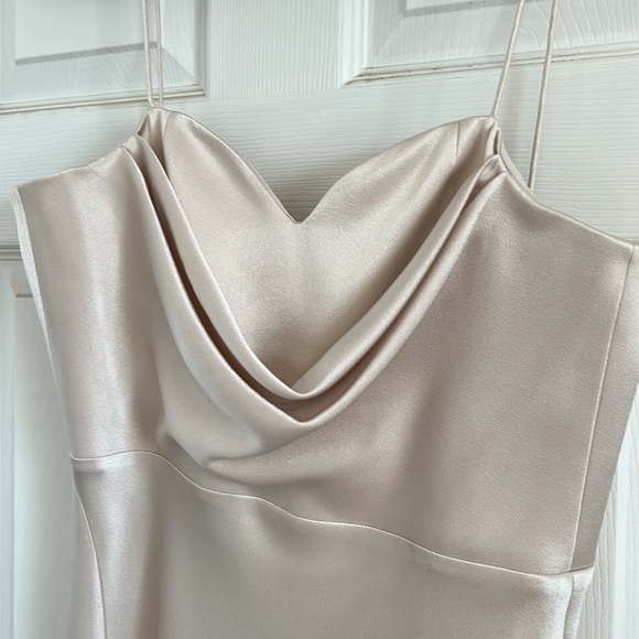 Alice + Olivia Kiyoko Champagne Midi Dress - Picture 5 of 9